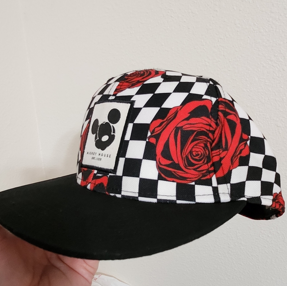 Neff Mickey Mouse Checkered Rose Cap In Excellent Condition - Picture 8 of 8